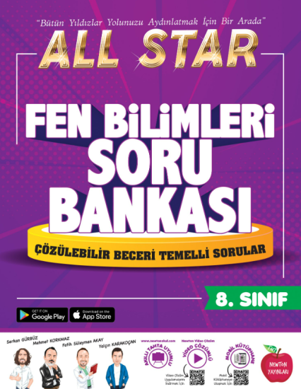NEWTON 8. SINIF ALL STAR FEN BİLİMLERİ SORU BANKASI